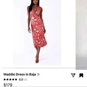 RESA Maddie midi dress in Baja, XS, NWT